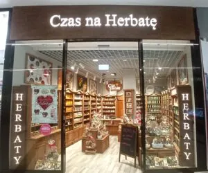 Wejście do sklepu Czas na Herbatę w centrum handlowym VIVO w Lublinie.
